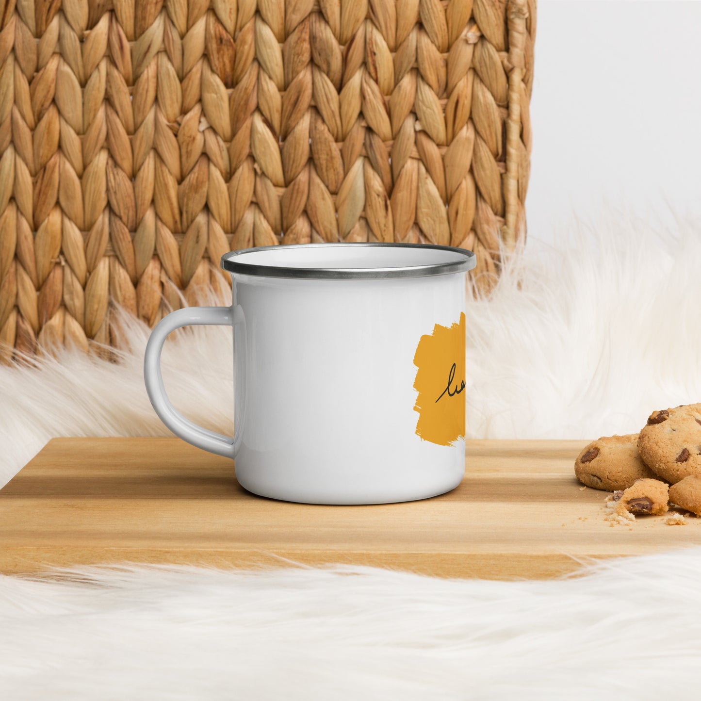 Enamel Mug Happy