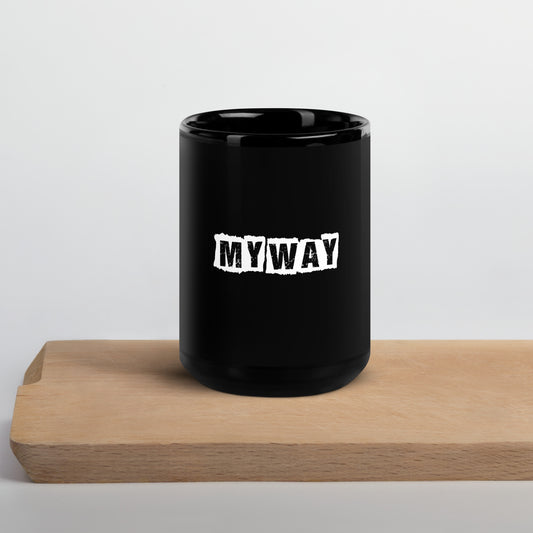 Black Glossy Mug My Way